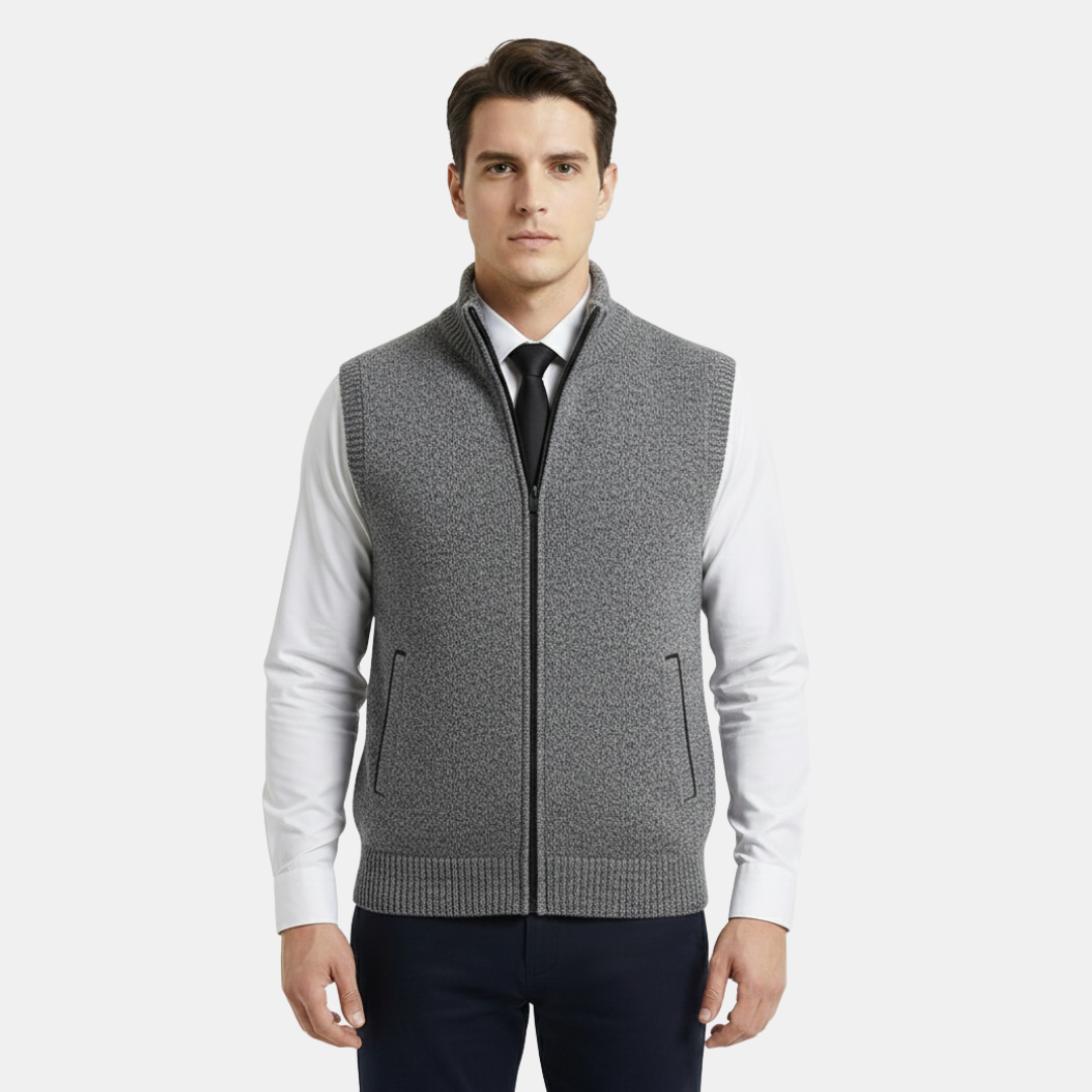 The Arvon Knit Zip Vest