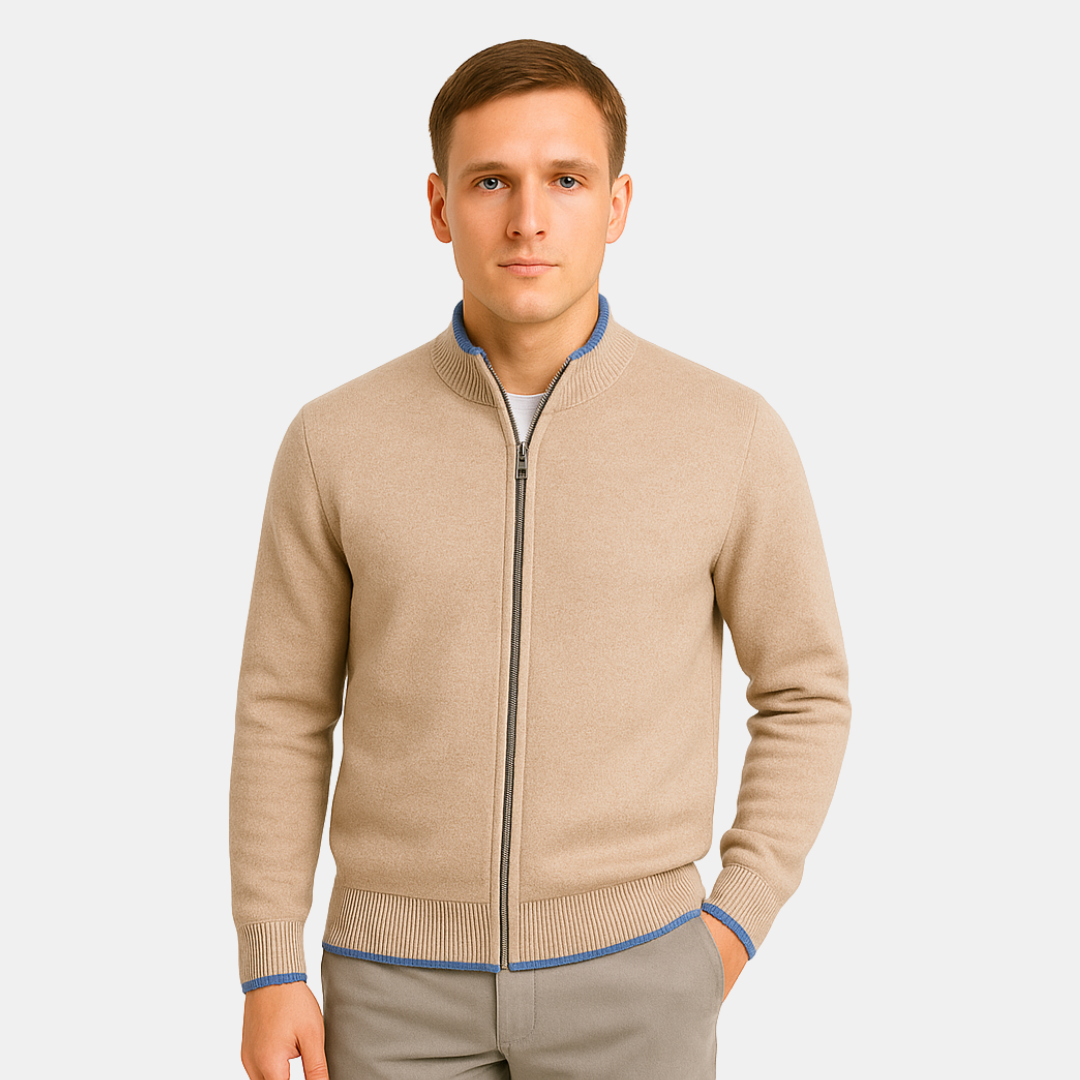 The Calder Knit Zip Cardigan