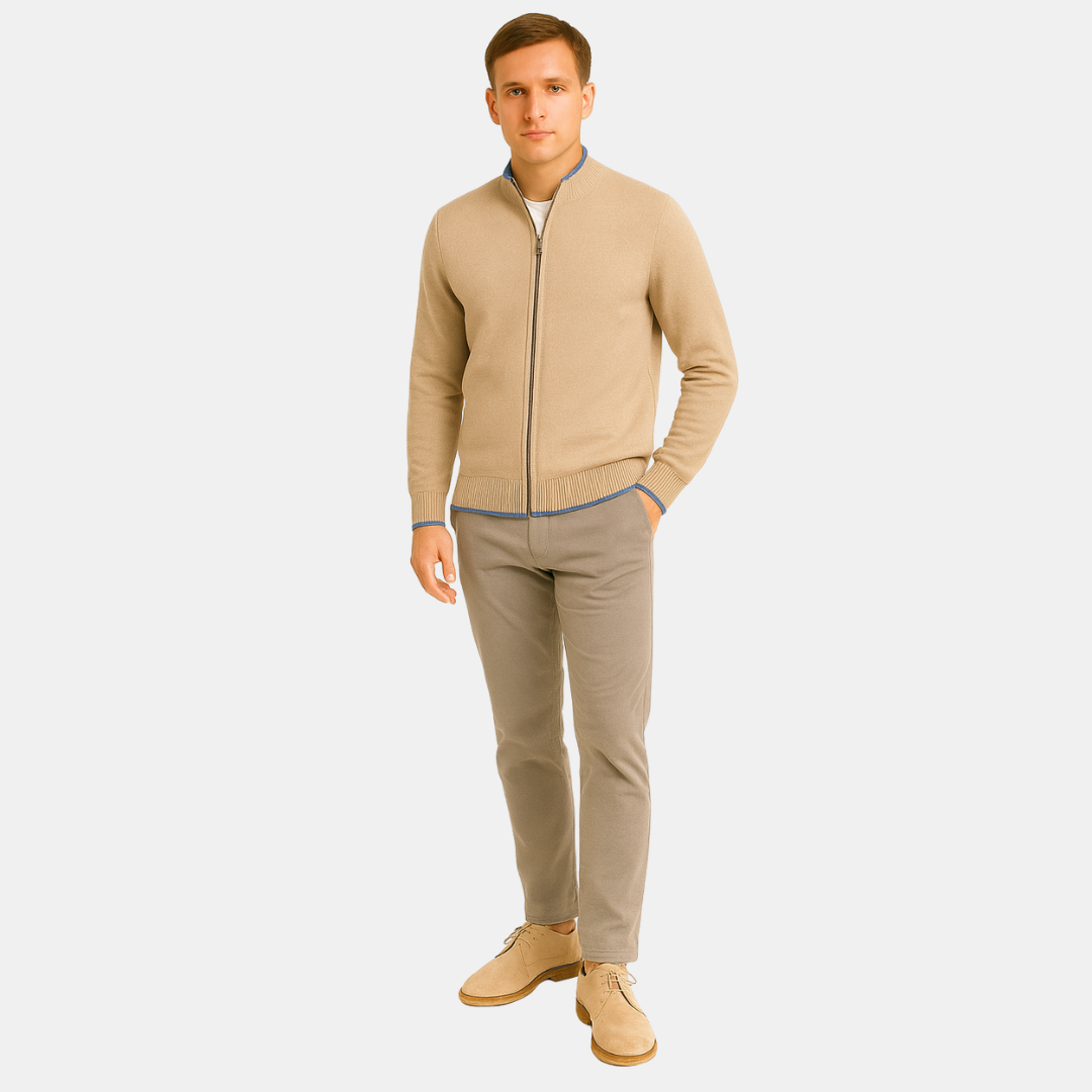 The Calder Knit Zip Cardigan