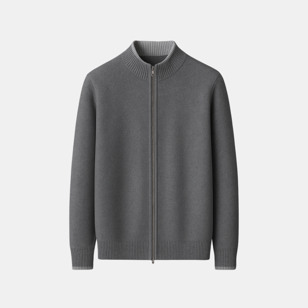 The Calder Knit Zip Cardigan