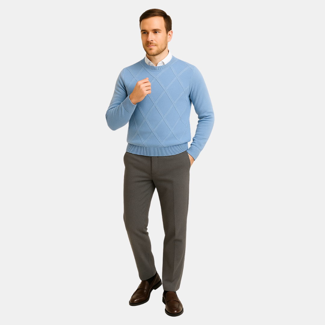 The Lucien Diamond Knit Crewneck