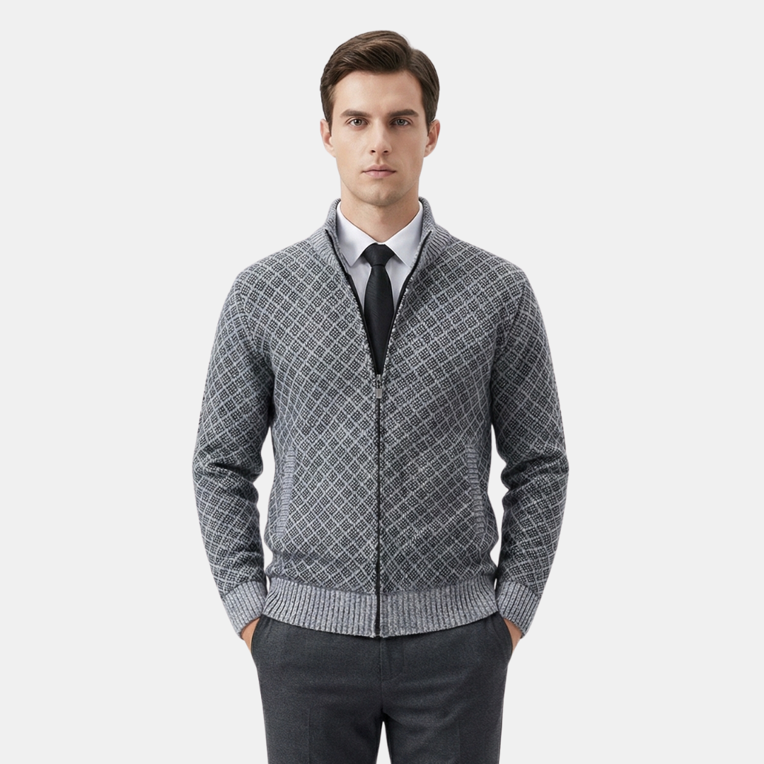 The Norin Patterned Zip Vest