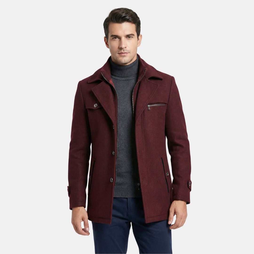 The Valmore High-Collar Zip Coat