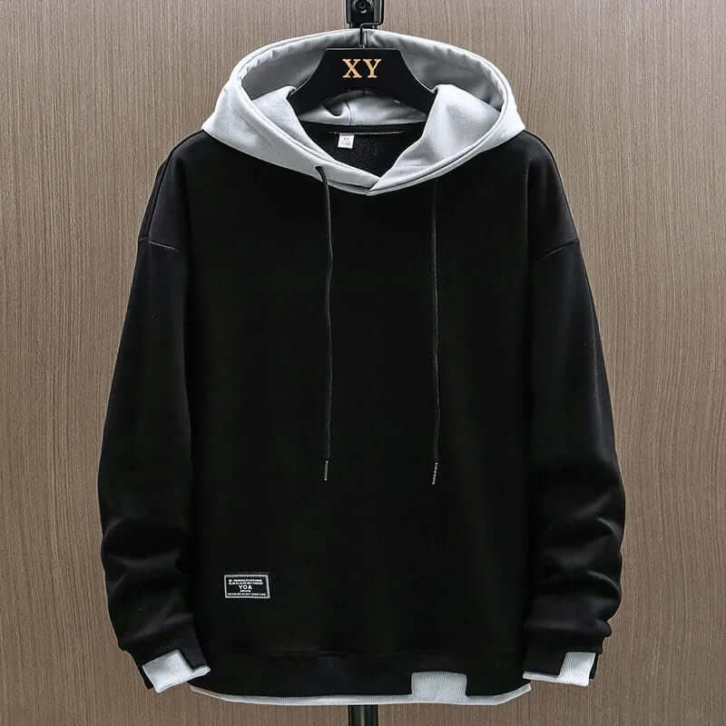Troy Heren hoodie met contrasterende capuchon