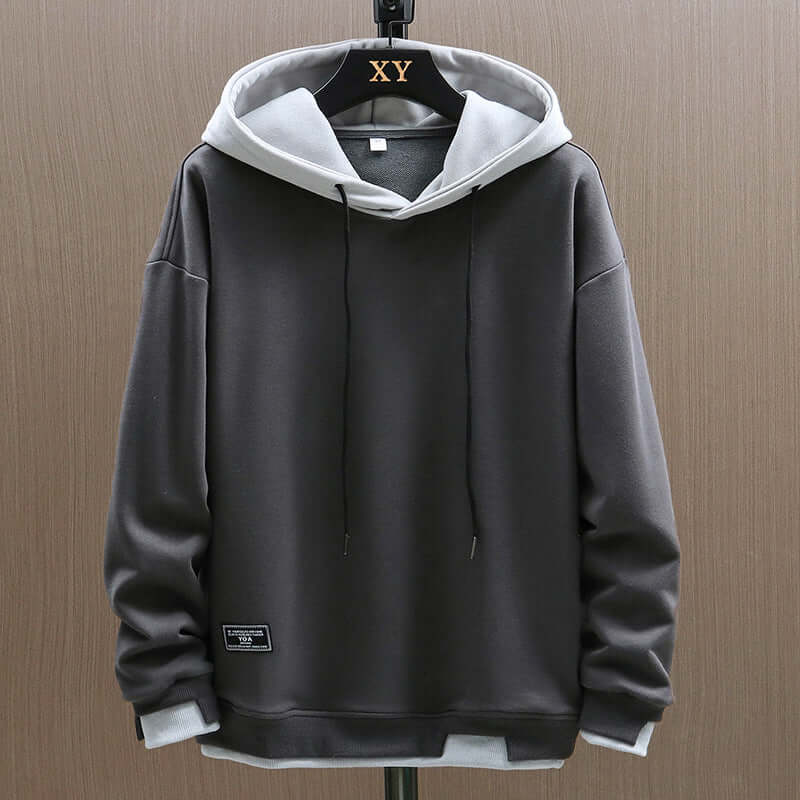 Troy Heren hoodie met contrasterende capuchon