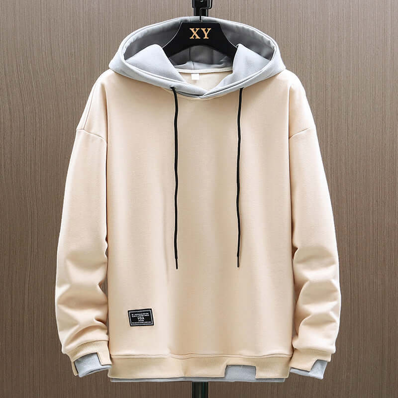 Troy Heren hoodie met contrasterende capuchon