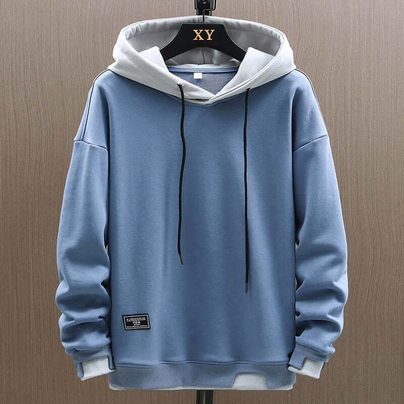 Troy Heren hoodie met contrasterende capuchon