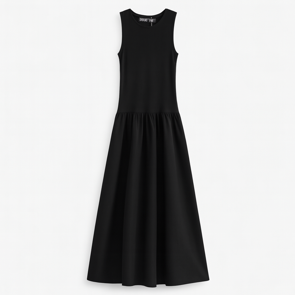 Valeria Dames Maxi Jurk Met Mouwloos Design