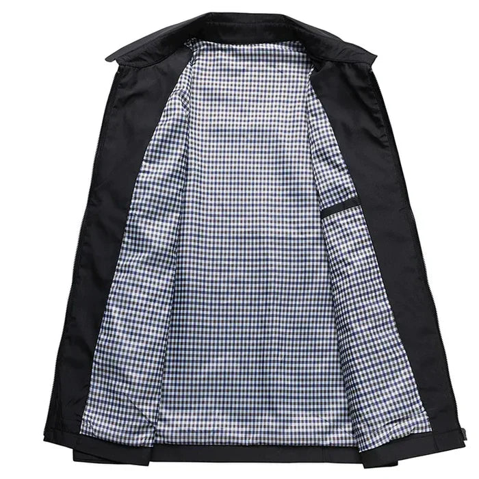 Walt casual heren jas met rits en kraag