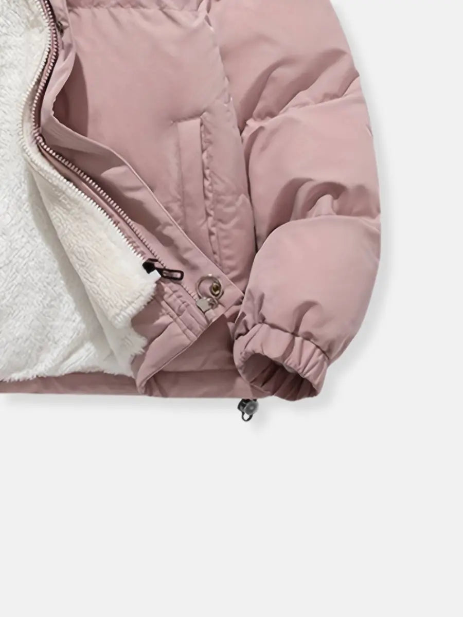 Warme Winterjas Met Fleece Voering En Capuchon