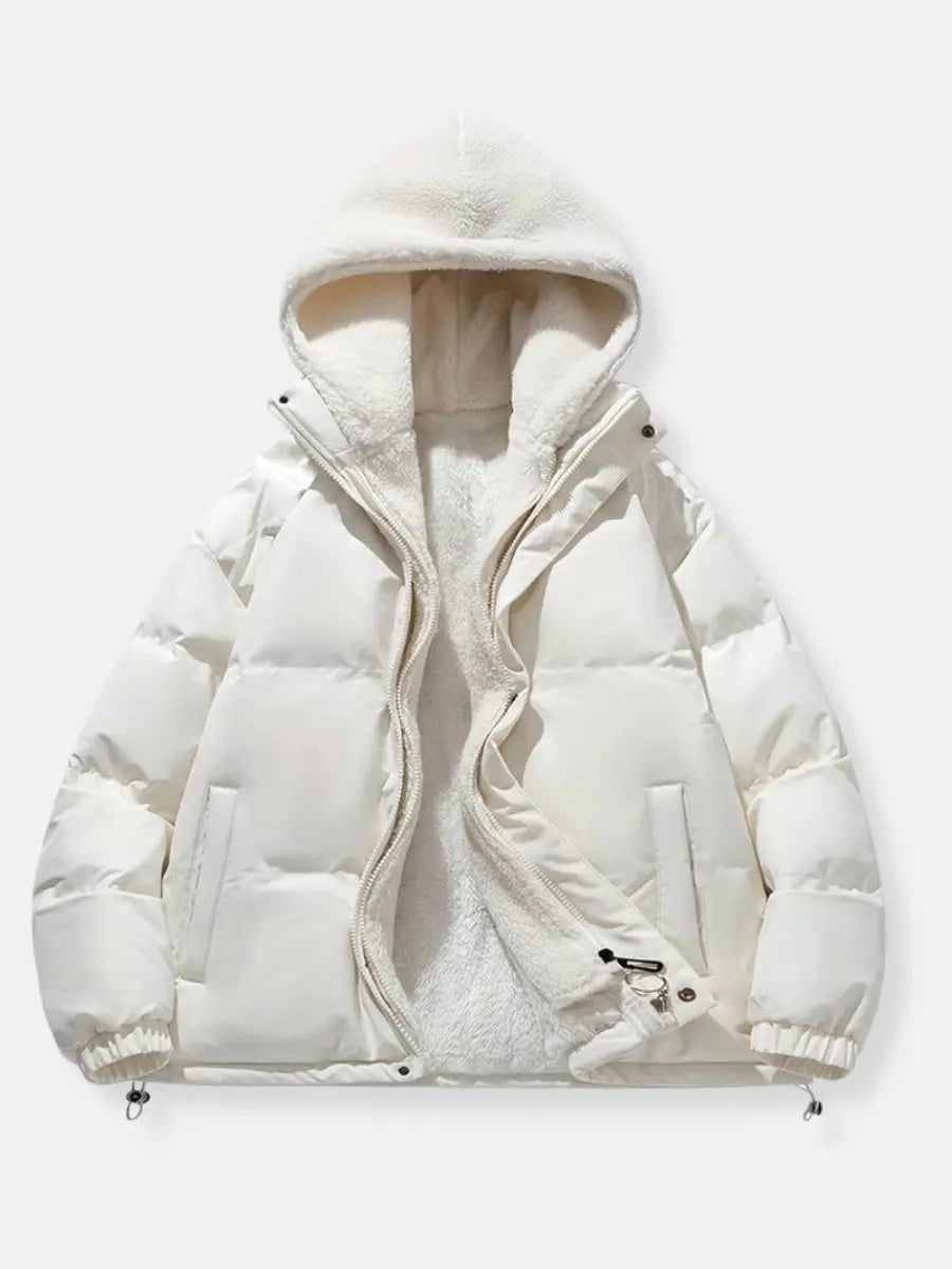 Warme Winterjas Met Fleece Voering En Capuchon