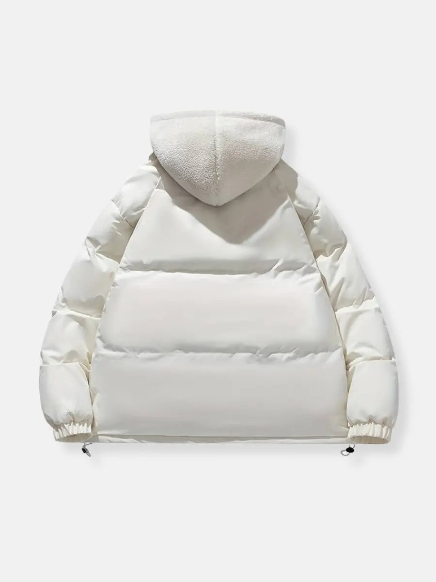 Warme Winterjas Met Fleece Voering En Capuchon