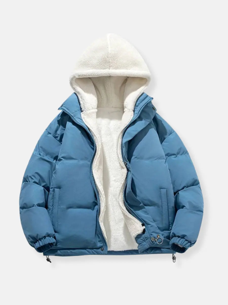 Warme Winterjas Met Fleece Voering En Capuchon