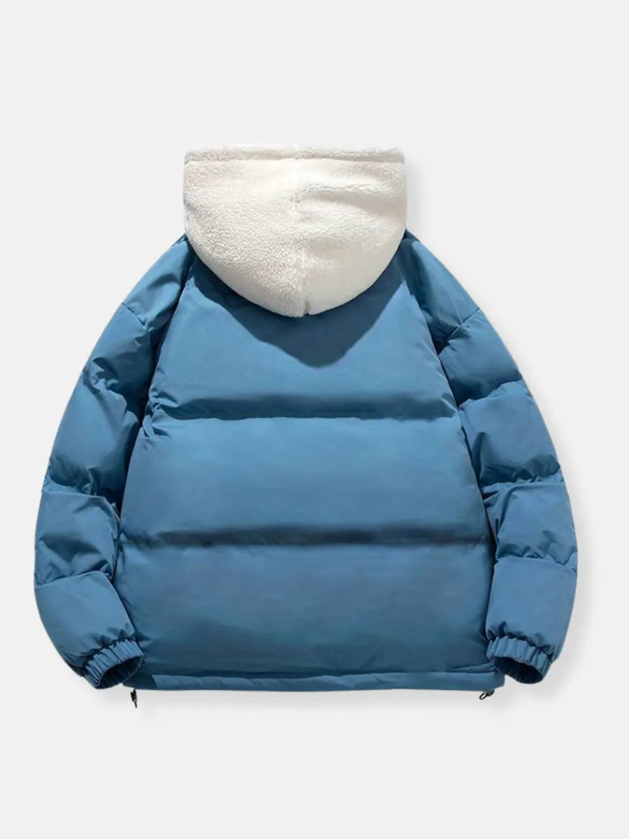 Warme Winterjas Met Fleece Voering En Capuchon