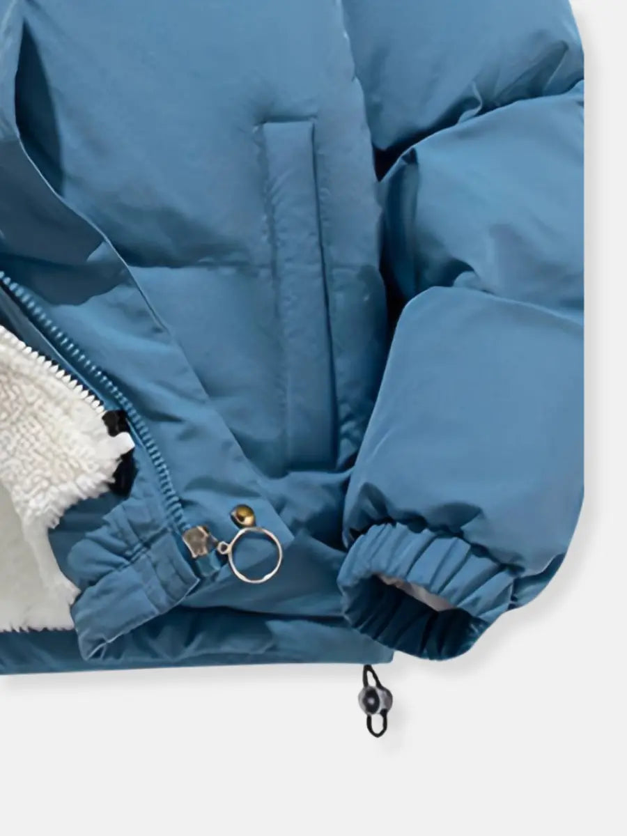 Warme Winterjas Met Fleece Voering En Capuchon