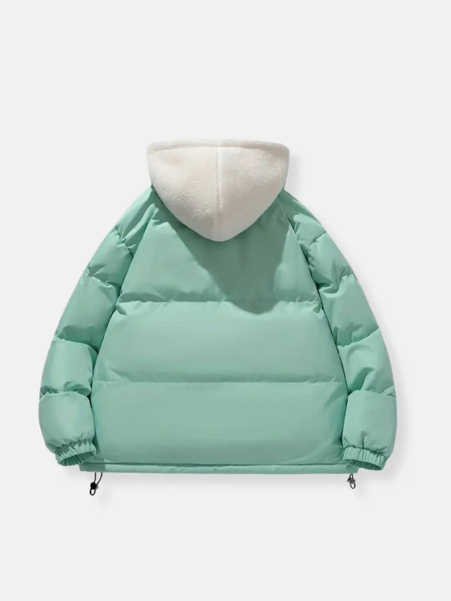 Warme Winterjas Met Fleece Voering En Capuchon