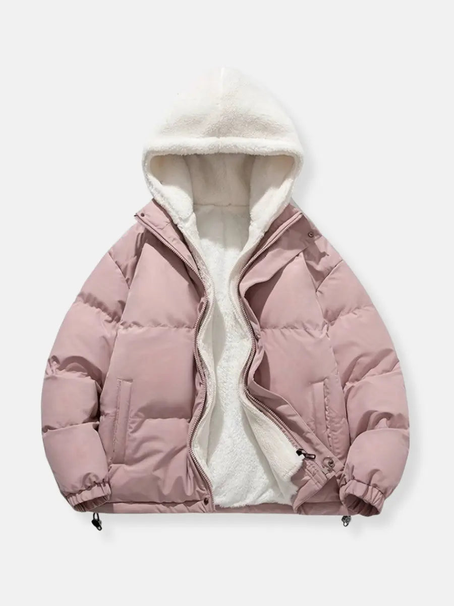 Warme Winterjas Met Fleece Voering En Capuchon
