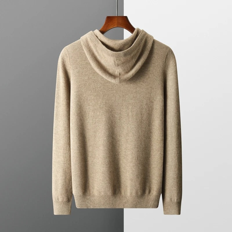 Zane Wollen heren hoodie met casual uitstraling