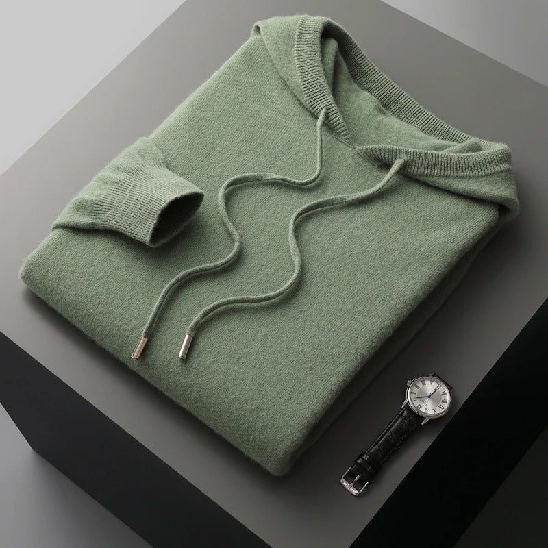 Zane Wollen heren hoodie met casual uitstraling