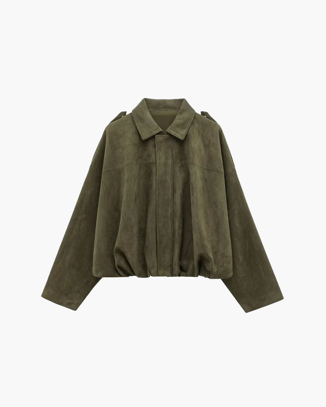 Amber Elegante Suède Bomberjas Voor Dames