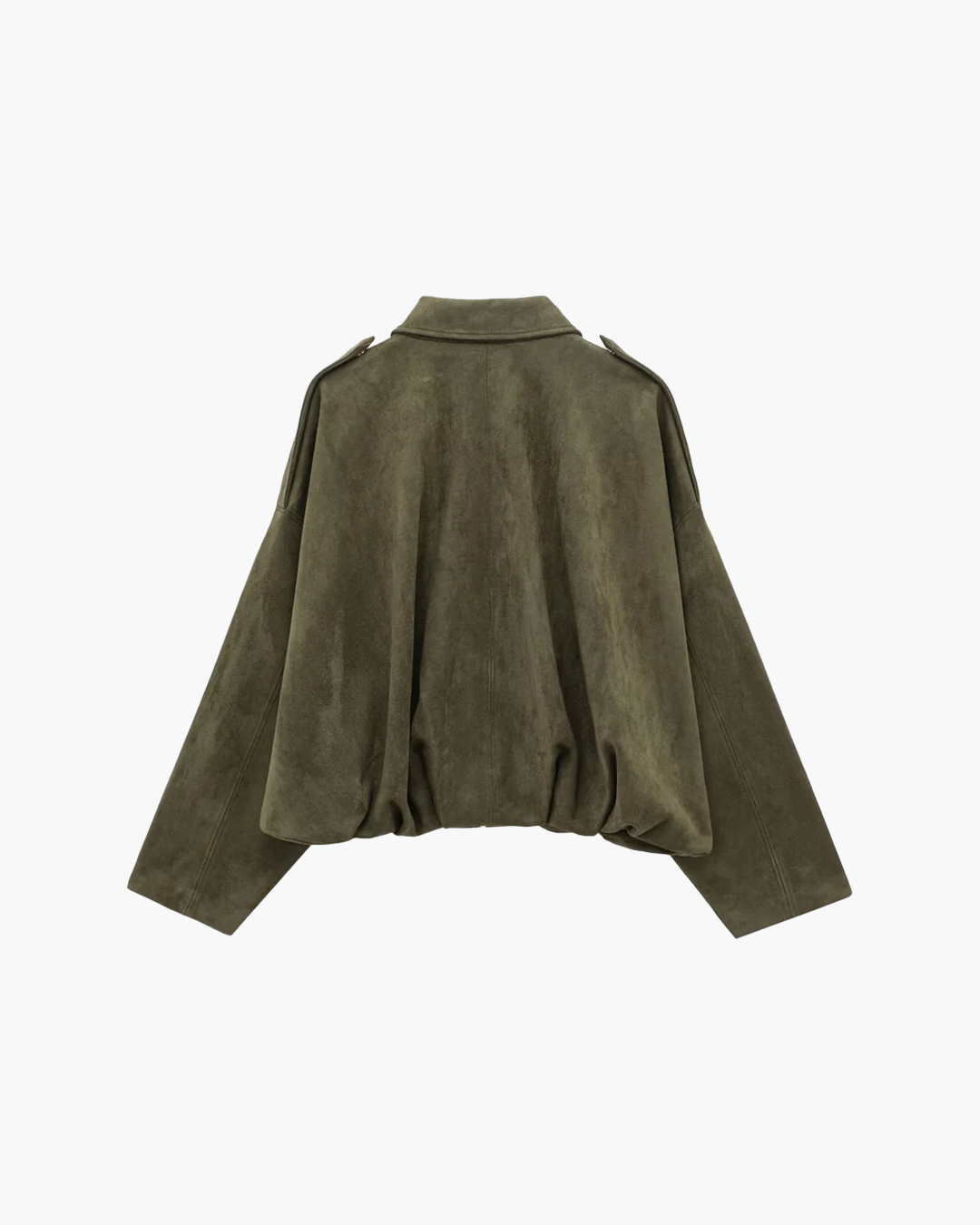 Amber Elegante Suède Bomberjas Voor Dames