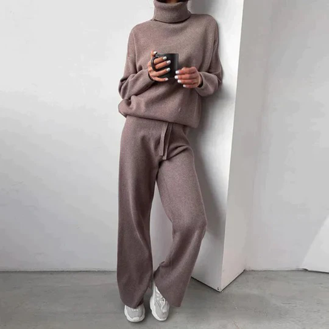 Anica Dames twee-delige loungeset met coltrui en broek