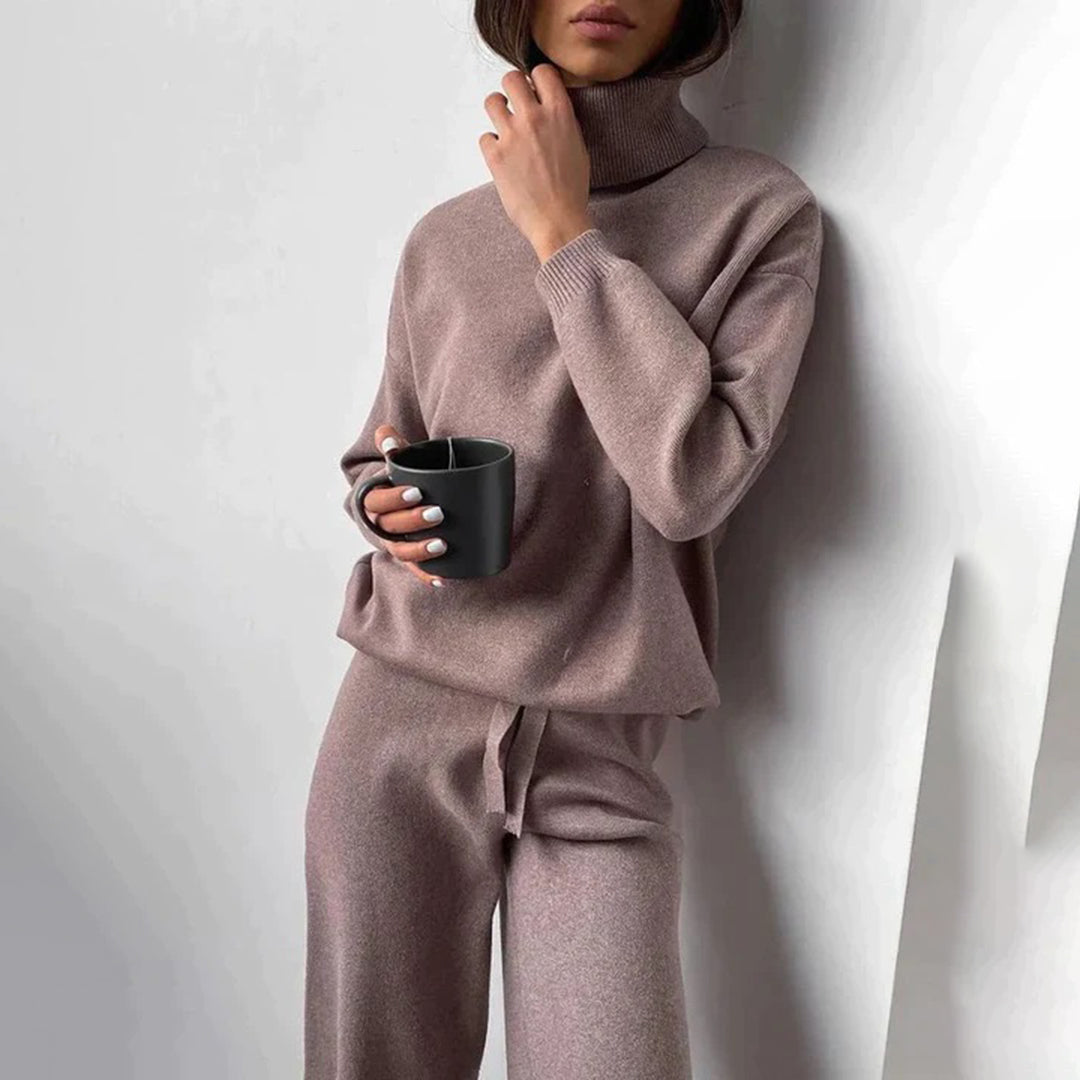 Anica Dames twee-delige loungeset met coltrui en broek