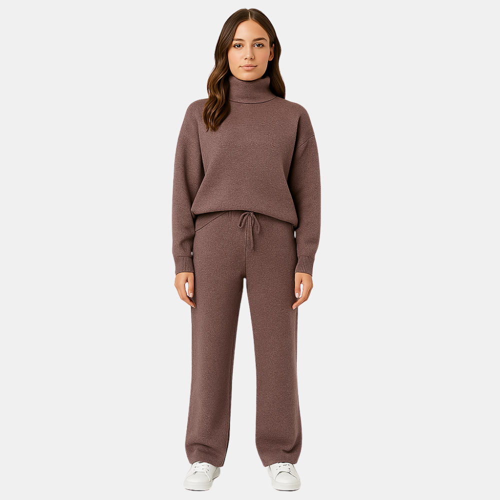 Anica Dames twee-delige loungeset met coltrui en broek