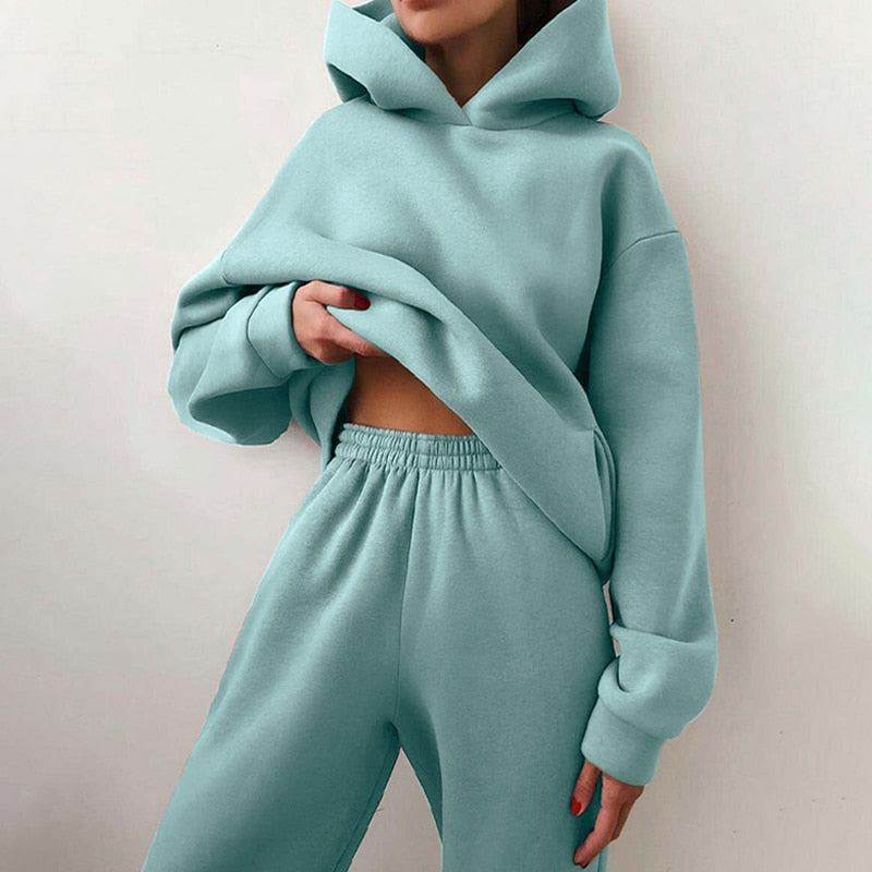 Anna Dames Loungewear Set Met Hoodie En Broek