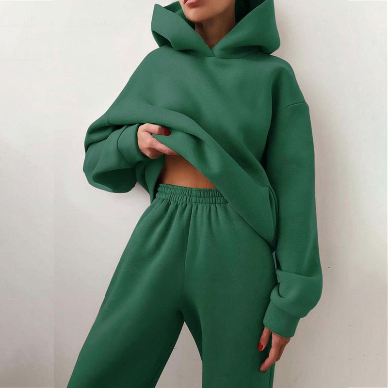 Anna Dames Loungewear Set Met Hoodie En Broek