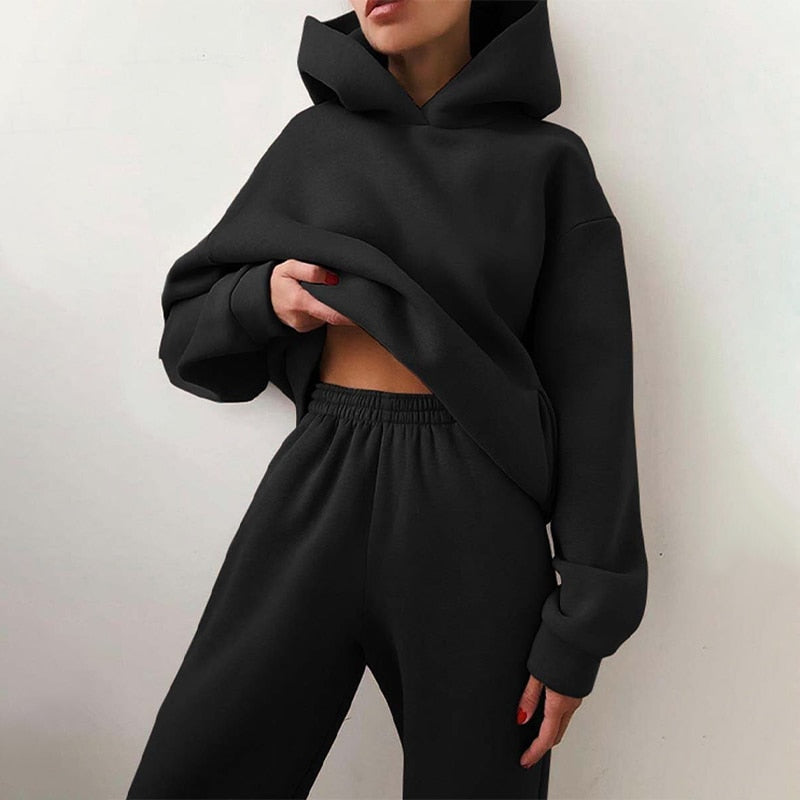 Anna Dames Loungewear Set Met Hoodie En Broek