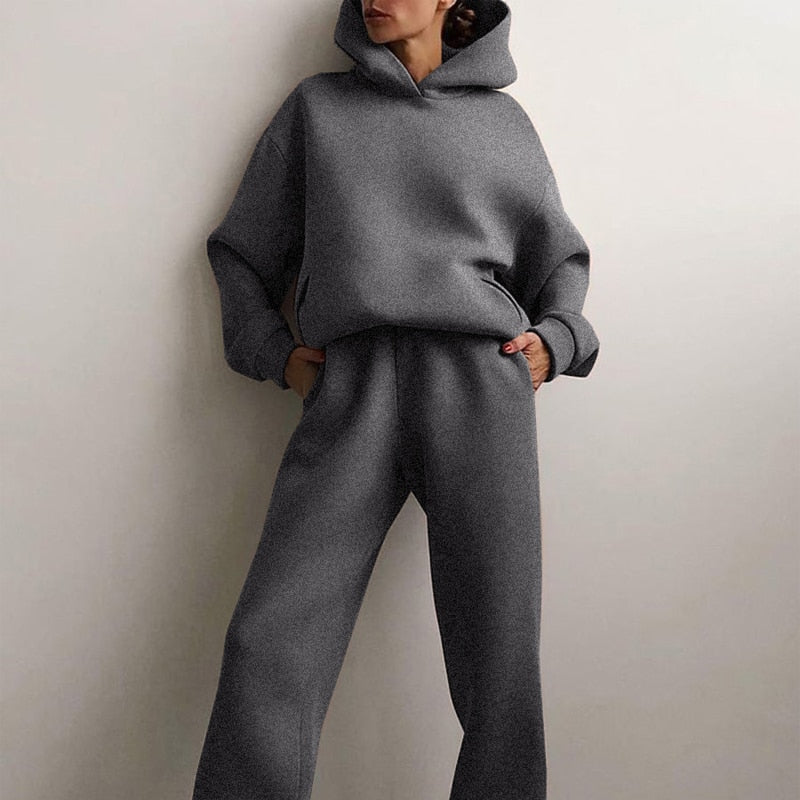 Anna Dames Loungewear Set Met Hoodie En Broek