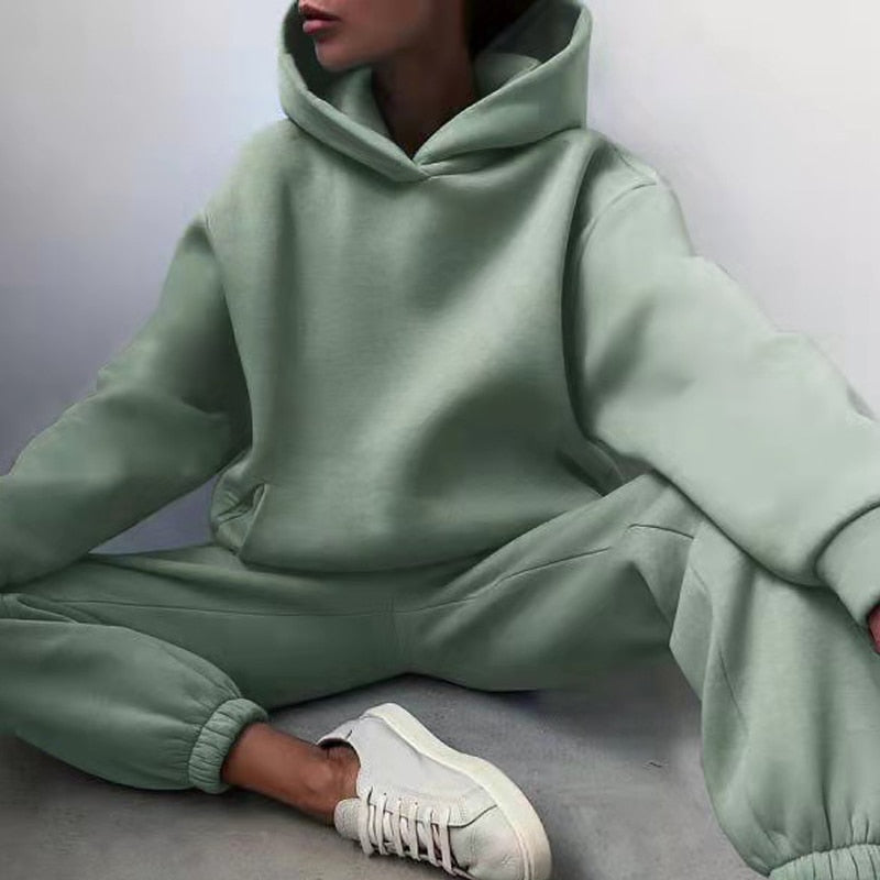 Anna Dames Loungewear Set Met Hoodie En Broek