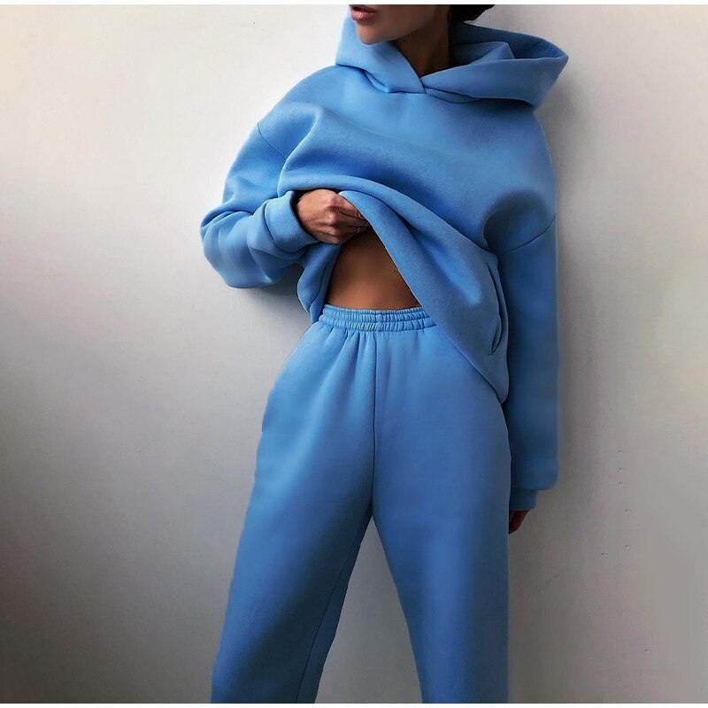 Anna Dames Loungewear Set Met Hoodie En Broek