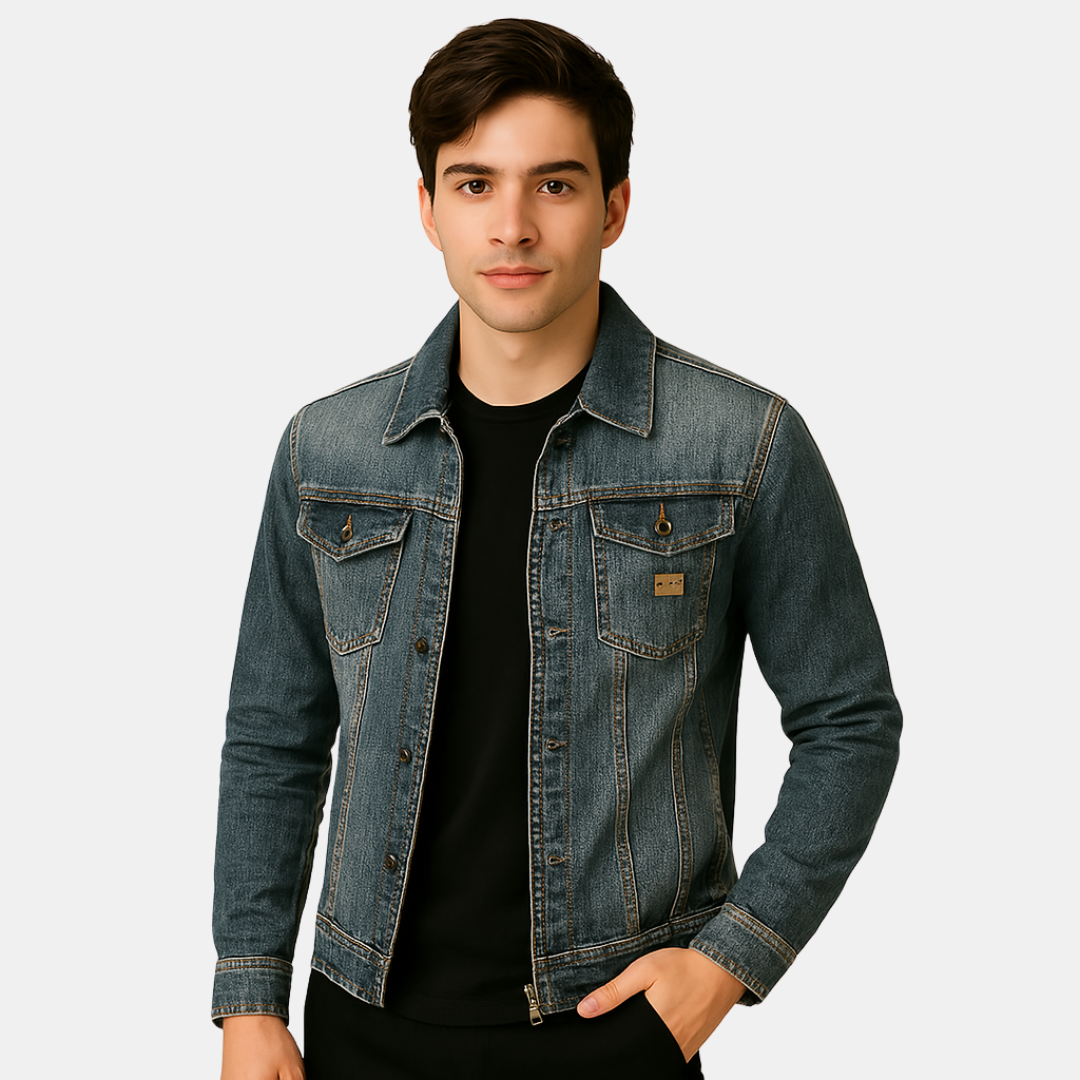 Antoine Heren spijkerjas met klassieke denim look