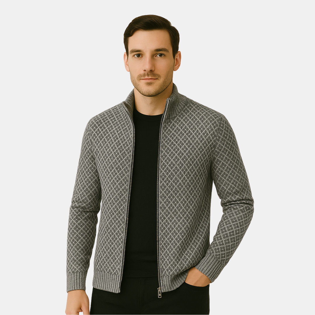 Audemars gebreid heren vest met rits