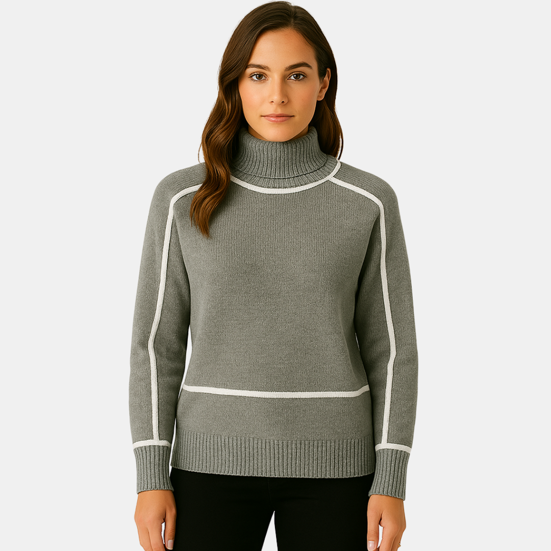 Bridget dames coltrui met witte accenten