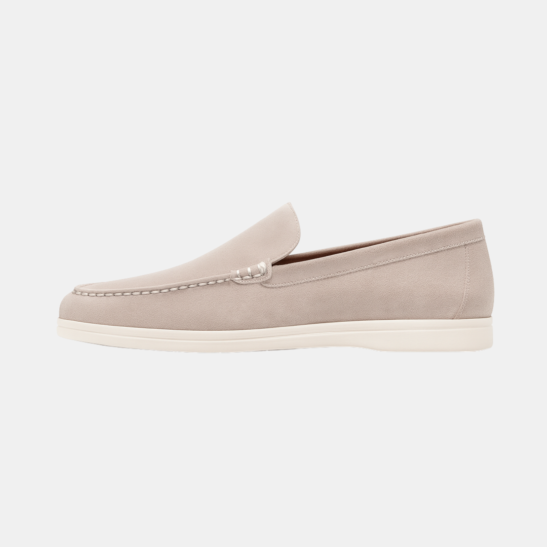 Casual Suéde Look Heren Loafers Met Witte Zool