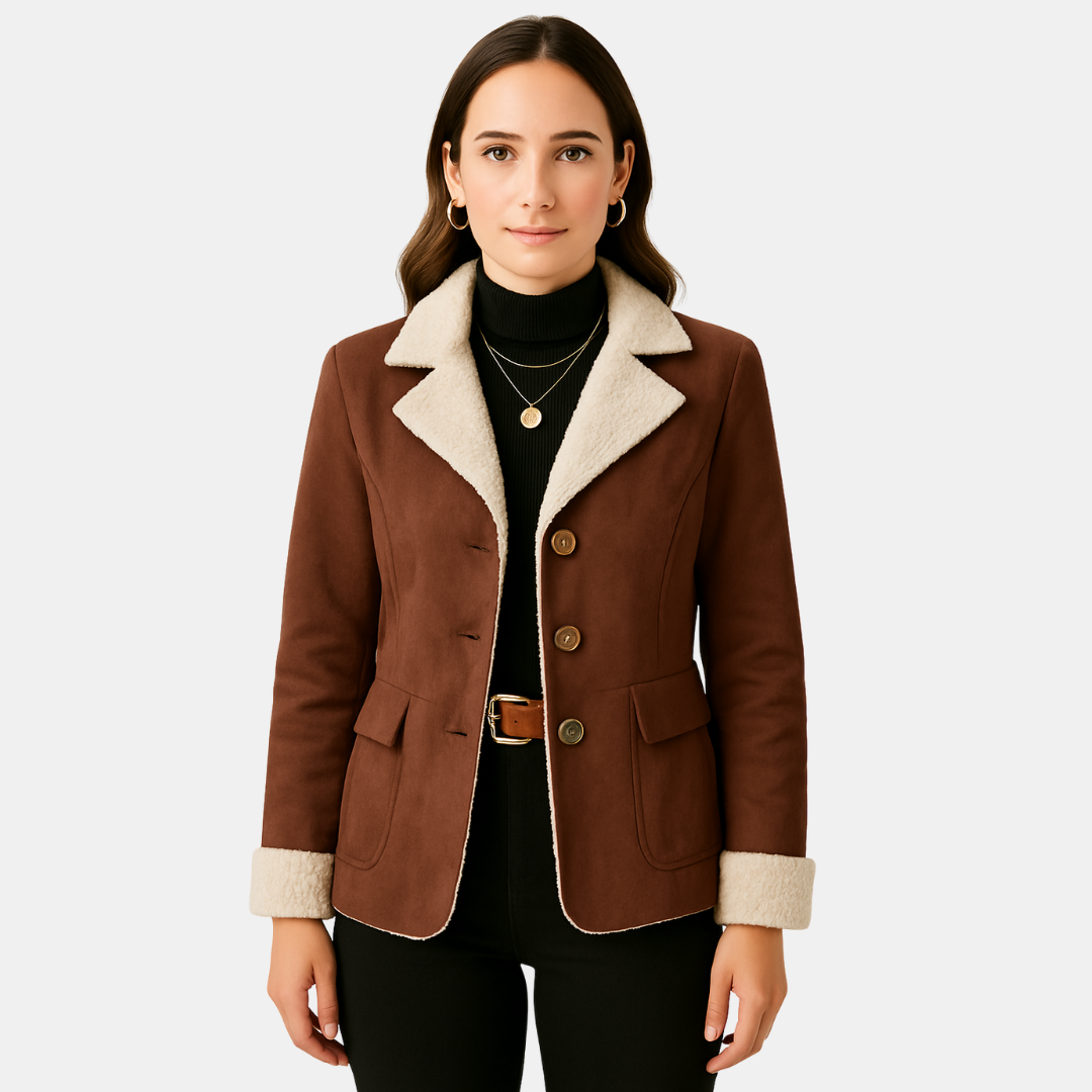 Clarisse Korte Dames Jas Met Sherpa Voering