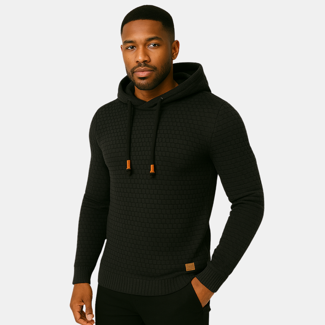Cody Heren hoodie met structuur en verstelbare capuchon