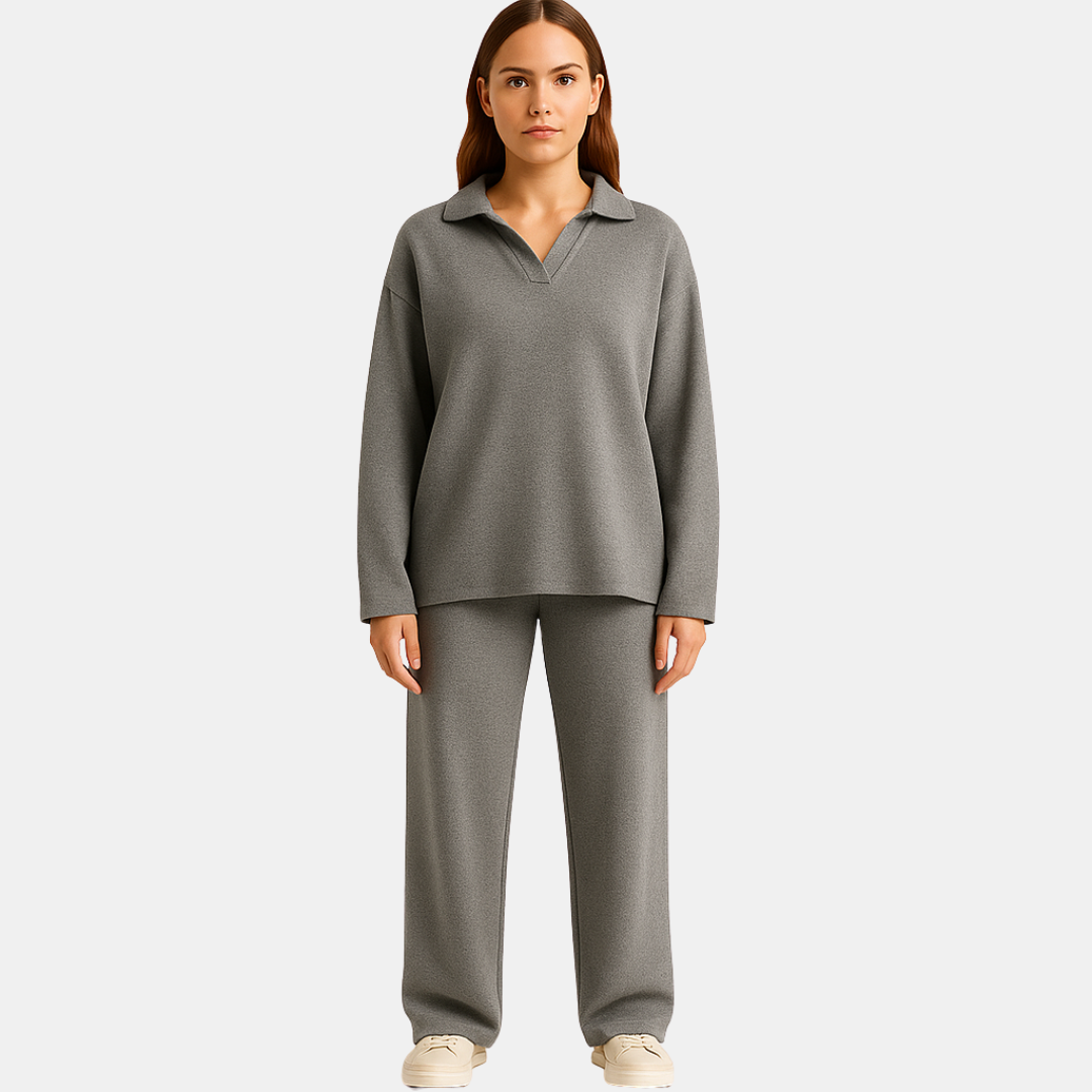 Dames Loungewear Set Met Gebreide Oversized Trui En Broek