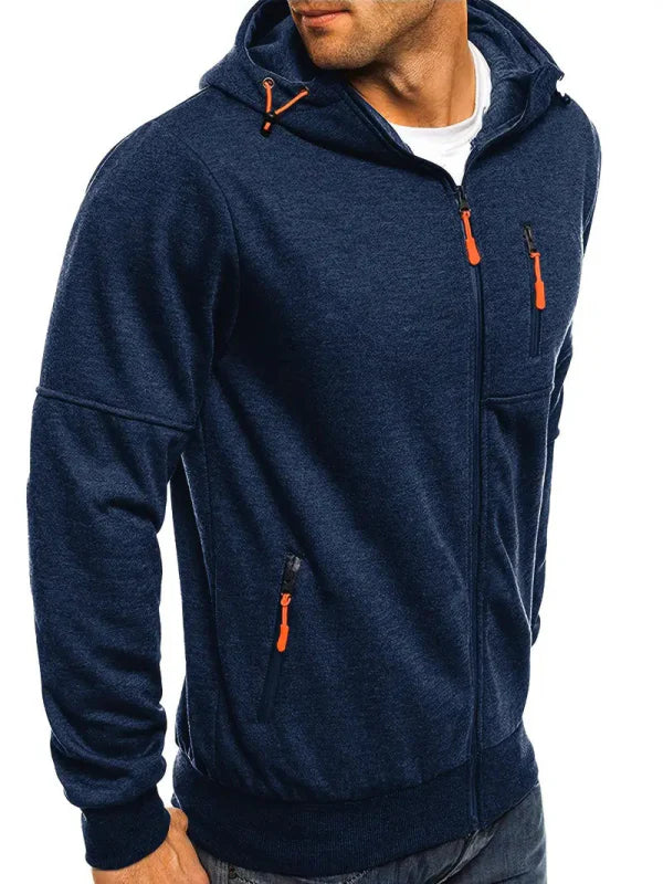 Drax Heren Hoodie Met Rits En Capuchon