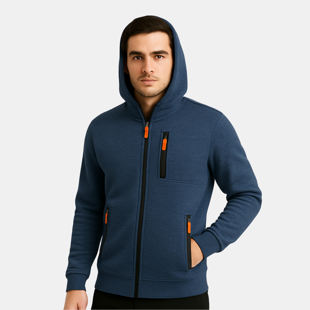 Drax Heren Hoodie Met Rits En Capuchon