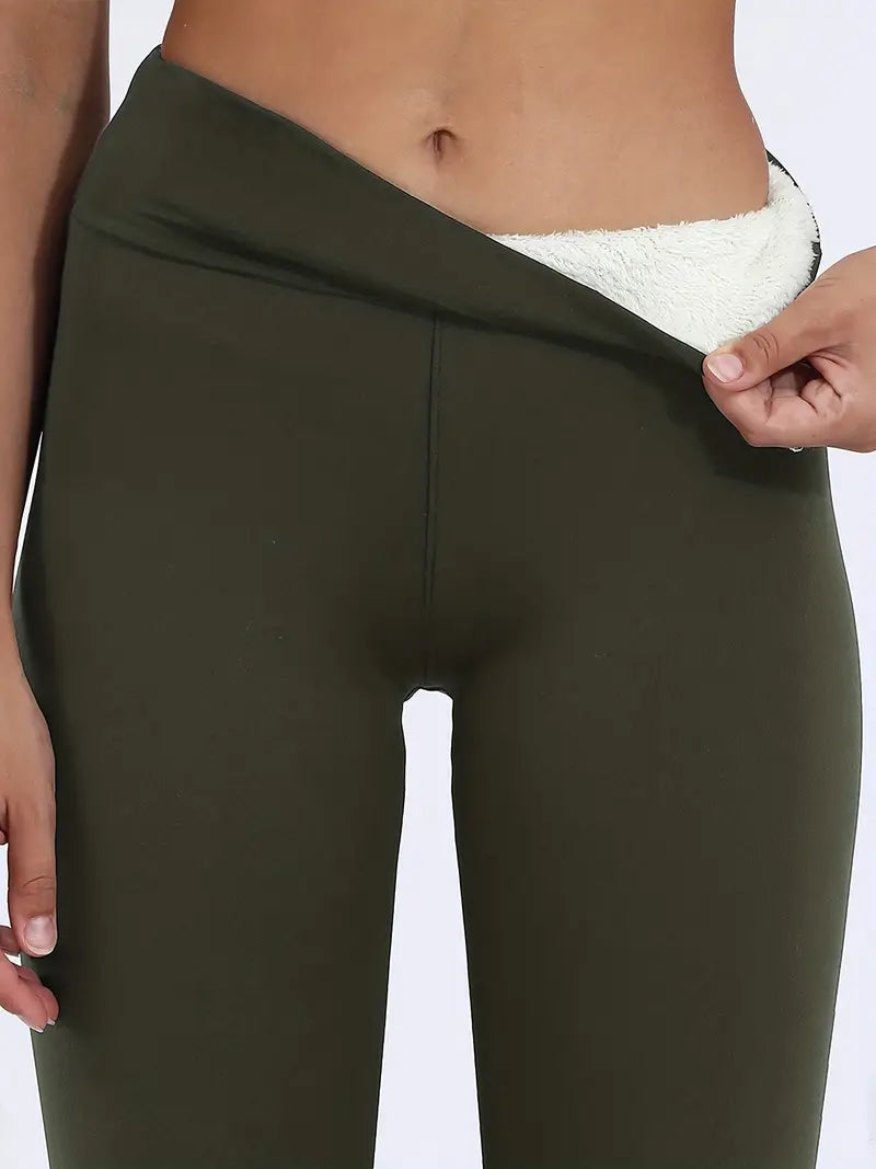 Elena Dames fleece gevoerde hoge taille legging