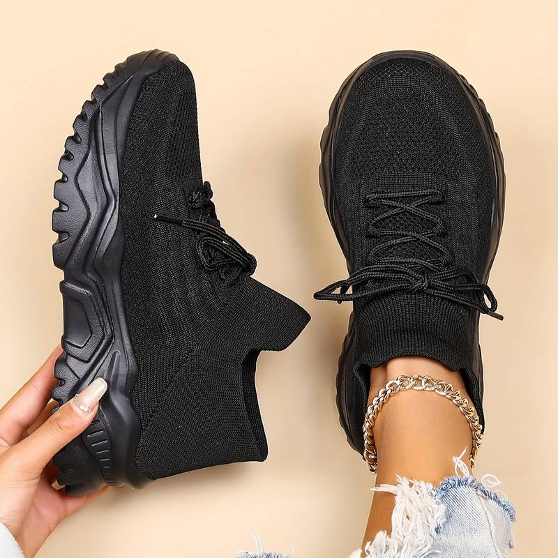 Elida chunky dames sneakers met sokdesign