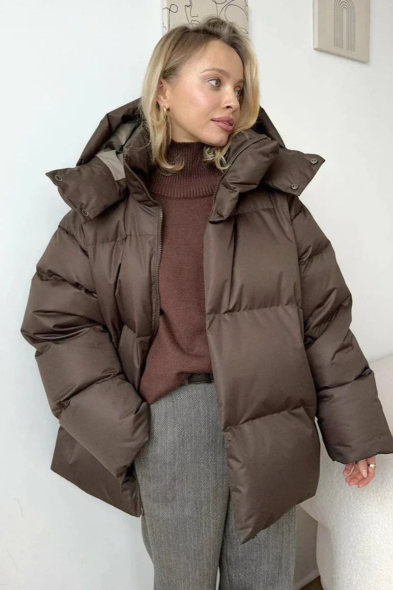 Emma Dames Puffer Jas Met Capuchon En Rits