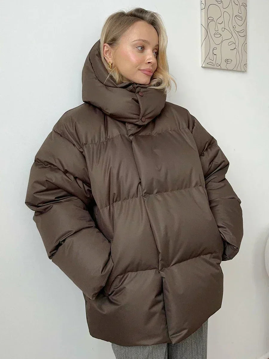 Emma Dames Puffer Jas Met Capuchon En Rits