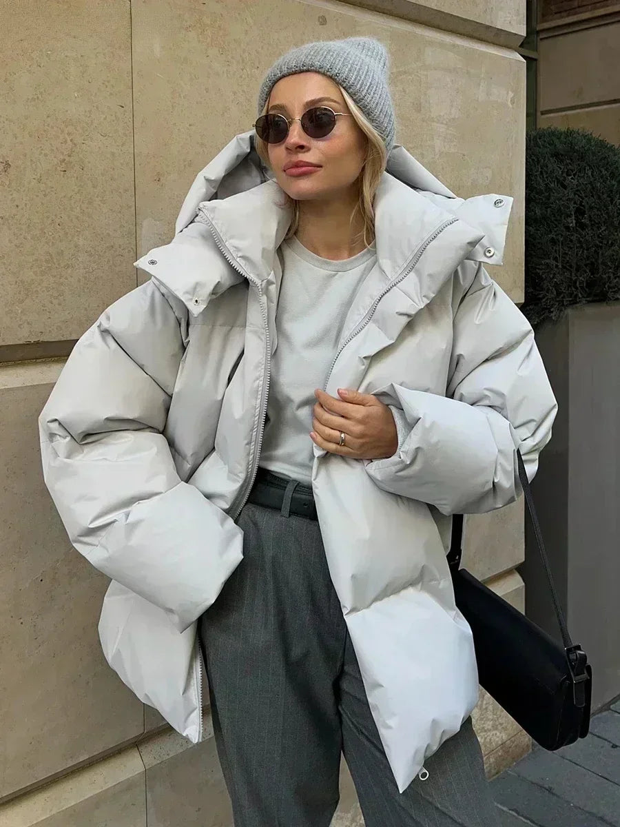 Emma Dames Puffer Jas Met Capuchon En Rits