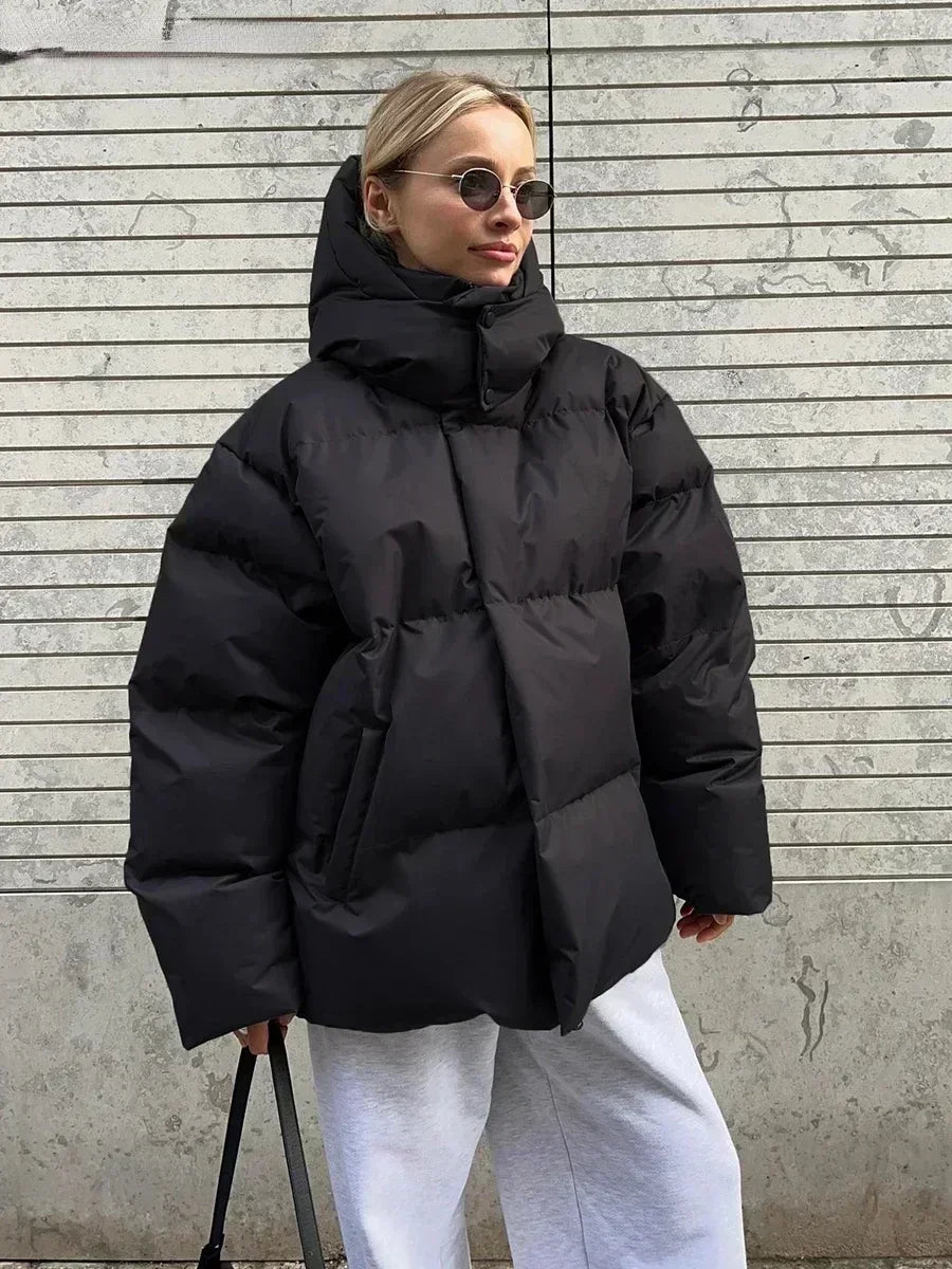 Emma Dames Puffer Jas Met Capuchon En Rits