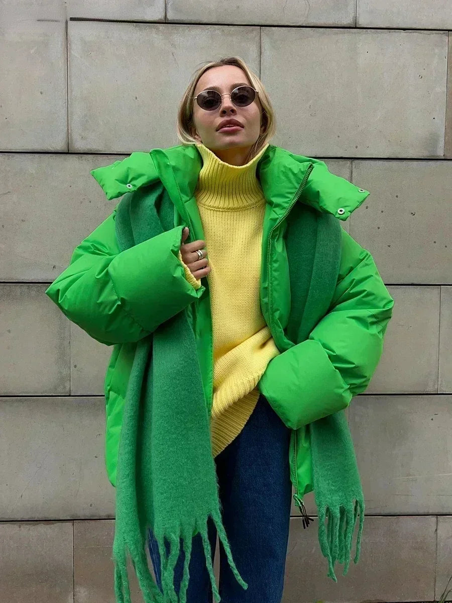Emma Dames Puffer Jas Met Capuchon En Rits